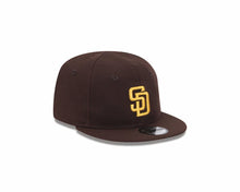 Load image into Gallery viewer, (Infant) San Diego Padres New Era MLB 9FIFTY 950 Adjustable Cap Hat Brown Crown/Visor Yellow Logo (My 1st First)
