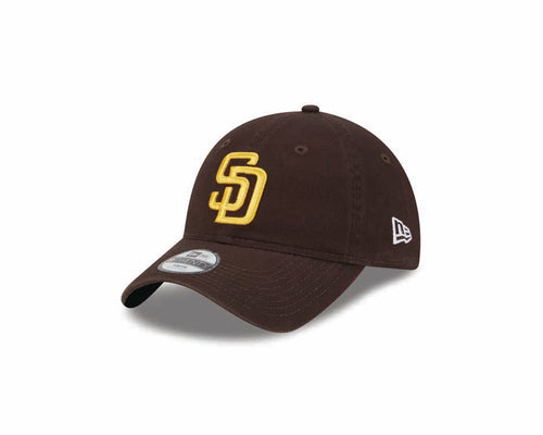 (Youth) San Diego Padres New Era MLB 9TWENTY 920 Kid Adjustable Cap Hat Brown Crown/Visor Yellow Logo