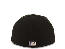 Load image into Gallery viewer, Colorado Rockies New Era MLB 59FIFTY 5950 Fitted Cap Hat Black Crown/Visor Purple/Silver Logo

