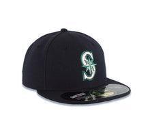 Load image into Gallery viewer, Seattle Mariners New Era MLB 59FIFTY 5950 Fitted Cap Hat Navy Blue Crown/Visor White/Green Logo
