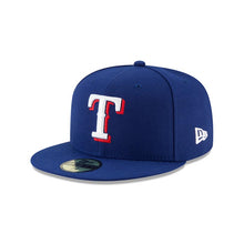 Load image into Gallery viewer, Texas Rangers New Era MLB 59FIFTY 5950 Fitted Cap Hat Royal Blue Crown/Visor White/Red Team Color Logo
