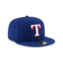 Load image into Gallery viewer, Texas Rangers New Era MLB 59FIFTY 5950 Fitted Cap Hat Royal Blue Crown/Visor White/Red Team Color Logo
