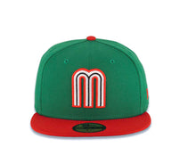Load image into Gallery viewer, Mexico New Era WBC 59FIFTY 5950 Fitted Cap Hat Green Crown Red Visor White/Red/Black Logo

