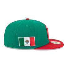 Load image into Gallery viewer, Mexico New Era World Baseball Classic 59Fifty 5950 Fitted Cap Hat Green Crown Red Visor Green/White/Red Logo
