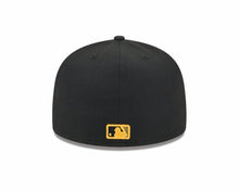 Load image into Gallery viewer, (Youth) San Diego Padres New Era MLB 59FIFTY 5950 Kid Fitted Cap Hat Black Crown/Visor Camo Logo (2024 Armed Forces Day) Olive Green UV
