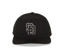 Load image into Gallery viewer, San Diego Padres New Era MLB 9FIFTY 950 Snapback A-Frame Cap Hat Black Crown/Visor Black/White Logo Green UV

