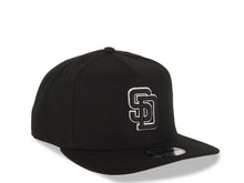 Load image into Gallery viewer, San Diego Padres New Era MLB 9FIFTY 950 Snapback A-Frame Cap Hat Black Crown/Visor Black/White Logo Green UV
