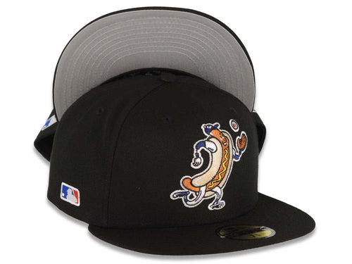 Los Angeles Dodgers New Era MLB 59FIFTY 5950 Fitted Cap Hat COLOR1 Crown/Visor COLOR2 Logo Batterman Batty Side Patch