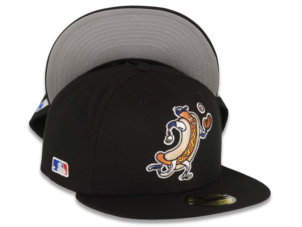 Los Angeles Dodgers New Era MLB 59FIFTY 5950 Fitted Cap Hat COLOR1 Crown/Visor COLOR2 Logo Batterman Batty Side Patch