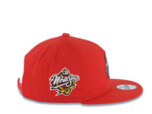 Load image into Gallery viewer, (Youth) San Diego Padres New Era MLB 9FIFTY 950 Kid Snapback Cap Hat Red Crown/Visor Black/Red Baseball Club Logo 1998 World Series Side Patch
