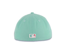 Load image into Gallery viewer, (Youth) San Diego Padres New Era MLB 59FIFTY 5950 Kid Fitted Cap Hat Light Teal Crown/Visor Magenta Logo Gray UV
