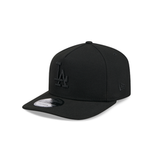 Load image into Gallery viewer, Los Angeles Dodgers New Era MLB 9FIFTY 950 Snapback A-Frame Cap Hat Black Crown/Visor Black Logo
