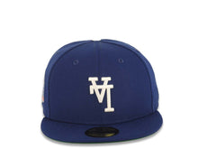 Load image into Gallery viewer, Los Angeles Dodgers New Era MLB 59FIFTY 5950 Fitted Cap Hat Dark Royal Crown/Visor White Upside Down Logo 60th Anniversary Side Patch Green UV
