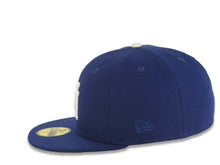Load image into Gallery viewer, Los Angeles Dodgers New Era MLB 59FIFTY 5950 Fitted Cap Hat Dark Royal Crown/Visor White Upside Down Logo 60th Anniversary Side Patch Green UV
