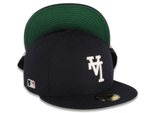 Load image into Gallery viewer, Los Angeles Dodgers New Era MLB 59FIFTY 5950 Fitted Cap Hat Navy Blue Crown/Visor White Upside Down Logo Batterman Batty Side Patch Green UV
