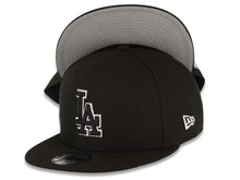 Load image into Gallery viewer, Los Angeles Dodgers New Era 59FIFTY 5950 Fitted Cap Hat Black Crown/Visor Black/White Logo Gray UV
