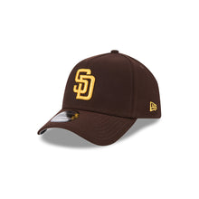 Load image into Gallery viewer, San Diego Padres New Era MLB 9FORTY 940 A-Frame Adjustable Snapback Cap Hat Brown Crown/Visor Yellow Logo
