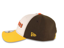Load image into Gallery viewer, San Diego Padres New Era MLB 9FORTY 940 Adjustable Cap Hat White/Brown Crown Yellow Visor Orange/Brown Text Logo Green UV
