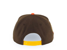 Load image into Gallery viewer, San Diego Padres New Era MLB 9FORTY 940 Adjustable A-Frame Cap Hat Cream/Brown Crown Brown Visor Brown/Yellow/Orange Logo 40th Anniversary Side Patch
