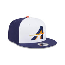 Load image into Gallery viewer, Houston Astros New Era MLB 9FIFTY 950 Snapback Cap Hat White/Navy Blue Crown Navy Blue Visor Orange/Navy Logo (2025 City Connect)

