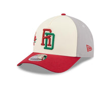Load image into Gallery viewer, Dominican Republic New Era 9FORTY 940 Adjustable M-Crown Cap Hat Cream/Gray Crown Maroon Visor Maroon/Green Logo Gray UV (Latin Embroidery)
