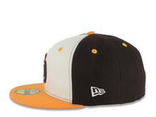 Load image into Gallery viewer, San Diego Padres New Era MLB 59FIFTY 5950 Fitted Cap Hat Cream/Dark Brown Crown Dark Orange Visor Dark Brown/Orange Logo Petcopark  Side Patch
