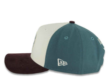Load image into Gallery viewer, (Corduroy) Xolos de Tijuana New Era Liga MX 9FORTY 940 Adjustable A-Frame Cap Cream/Teal Crown Maroon Visor Teal/Maroon Logo Club Tijuana Side Patch
