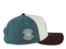 Load image into Gallery viewer, (Corduroy) Xolos de Tijuana New Era Liga MX 9FORTY 940 Adjustable A-Frame Cap Cream/Teal Crown Maroon Visor Teal/Maroon Logo Club Tijuana Side Patch
