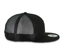 Load image into Gallery viewer, San Diego Padres New Era MLB 9FIFTY 950 Trucker Mesh Snapback Cap Hat Black Crown/Visor Black Logo Black UV
