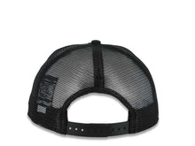 Load image into Gallery viewer, San Diego Padres New Era MLB 9FIFTY 950 Trucker Mesh Snapback Cap Hat Black Crown/Visor Black Logo Black UV
