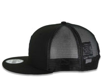 Load image into Gallery viewer, San Diego Padres New Era MLB 9FIFTY 950 Trucker Mesh Snapback Cap Hat Black Crown/Visor Black Logo Black UV

