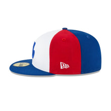 Load image into Gallery viewer, Montreal Expos New Era MLB 59FIFTY 5950 Fitted Cap Hat White/Red Crown Royal Blue Visor Red/White/Royal Blue Logo
