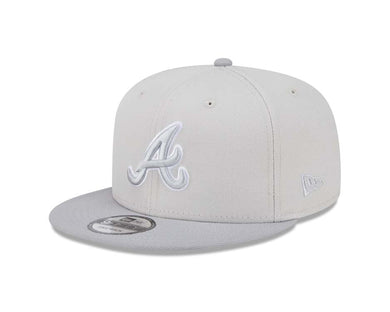 Atlanta Braves New Era MLB 9FIFTY 950 Snapback Cap Hat Stone Crown Gray Visor Gray/White Logo Gray UV (Color Pack)