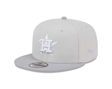 Houston Astros New Era MLB 9FIFTY 950 Snapback Cap Hat Stone Crown Gray Visor Gray/White Logo Gray UV (Color Pack)