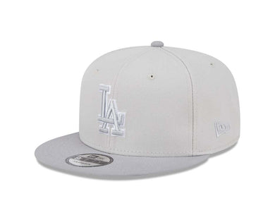 Los Angeles Dodgers New Era MLB 9FIFTY 950 Snapback Cap Hat Stone Crown Gray Visor Gray/White Logo Gray UV (Color Pack)