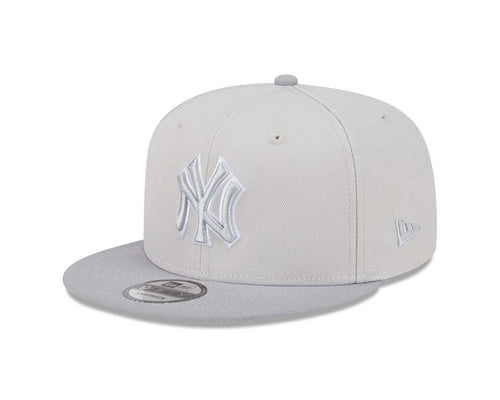 New York Yankees New Era MLB 9FIFTY 950 Snapback Cap Hat Stone Crown Gray Visor Gray/White Logo Gray UV (Color Pack)