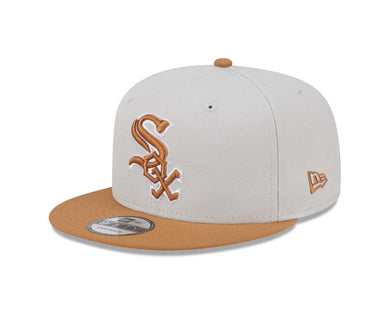 Chicago White Sox New Era MLB 9FIFTY 950 Snapback Cap Hat Stone Crown Light Brown Visor Light Brown/White Logo Gray UV (Color Pack)