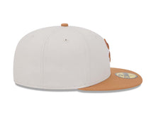 Load image into Gallery viewer, (Youth) San Diego Padres New Era MLB 59FIFTY 5950 Fitted Cap Hat Stone Crown Light Brown Visor Light Brown/White Logo Gray UV (Color Pack)
