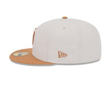 Load image into Gallery viewer, (Youth) San Diego Padres New Era MLB 59FIFTY 5950 Fitted Cap Hat Stone Crown Light Brown Visor Light Brown/White Logo Gray UV (Color Pack)
