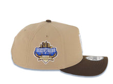 Load image into Gallery viewer, Los Angeles Dodgers New Era MLB 9FORTY 940 A-Frame Adjustable Cap Hat Khaki Crown Brown Visor White Upside Down Logo Stadium Side Patch Gray UV
