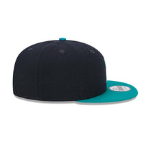 Load image into Gallery viewer, Seattle Mariners New Era MLB 9FIFTY 950 Snapback Cap Hat Navy Blue Crown Teal Visor Team Color Logo
