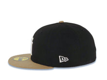 Load image into Gallery viewer, Los Angeles Dodgers New Era MLB 59FIFTY 5950 Fitted Cap Hat Black Crown Khaki Visor White Upside Down Logo 2007 All-Star Game Side Patch Green UV
