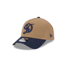 Load image into Gallery viewer, Los Angeles Dodgers New Era MLB 9FORTY 940 Adjustable A-Frame Cap Hat Khaki Crown Navy Blue Visor Navy Logo (2024 City Connect)
