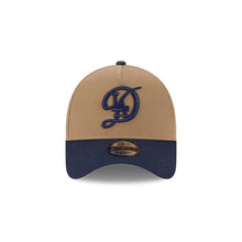 Load image into Gallery viewer, Los Angeles Dodgers New Era MLB 9FORTY 940 Adjustable A-Frame Cap Hat Khaki Crown Navy Blue Visor Navy Logo (2024 City Connect)
