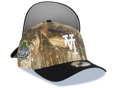 Los Angeles Dodgers New Era MLB 9FORTY 940 Adjustable A-Frame Cap Hat Real Tree Edge Camo Crown Black Visor White Upside Down Logo Stadium Patch