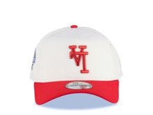 Load image into Gallery viewer, Los Angeles Dodgers New Era MLB 9FORTY 940 Adjustable Cap Hat Cream Crown Red Visor Metallic Red Upside Down Logo 100 Anniversary Side Patch Gray UV
