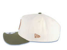 Load image into Gallery viewer, San Diego Padres New Era MLB 9FORTY 940 Adjustable A-Frame Cap Hat Cream Crown Olive Green Visor Light Brown Logo 40th Anniversary Side Patch
