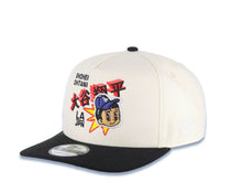 Load image into Gallery viewer, Los Angeles Dodgers New Era MLB 9FIFTY 950 Snapback A-Frame Cap Hat Cream Crown Black Visor Black/Red/Blue Shohei Ohtani Logo With LA Side Patch
