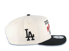 Load image into Gallery viewer, Los Angeles Dodgers New Era MLB 9FIFTY 950 Snapback A-Frame Cap Hat Cream Crown Black Visor Black/Red/Blue Shohei Ohtani Logo With LA Side Patch
