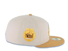 Load image into Gallery viewer, San Diego Padres New Era MLB 59FIFTY 5950 Fitted Cap Hat Stone Crown Tan Visor Wheat/Brown Baseball Club Logo 20th Anniversary Petco Park Side Patch
